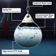 21 Inch Water Punching Bag with Adjustable Metal Chain Body Exercise Boxing Equipment
