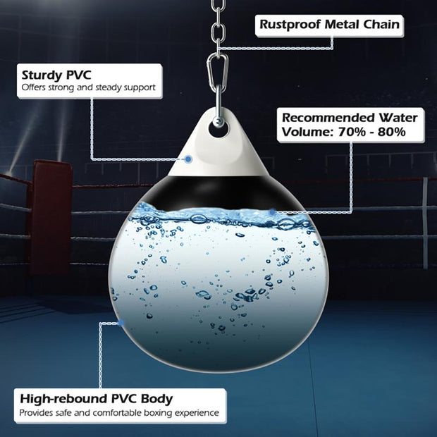 21 Inch Water Punching Bag with Adjustable Metal Chain Body Exercise Boxing Equipment